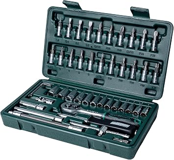 Mannesmann M 2040 46-Piece Socket Spanner Set 0.6 cm / 0.25-Inch