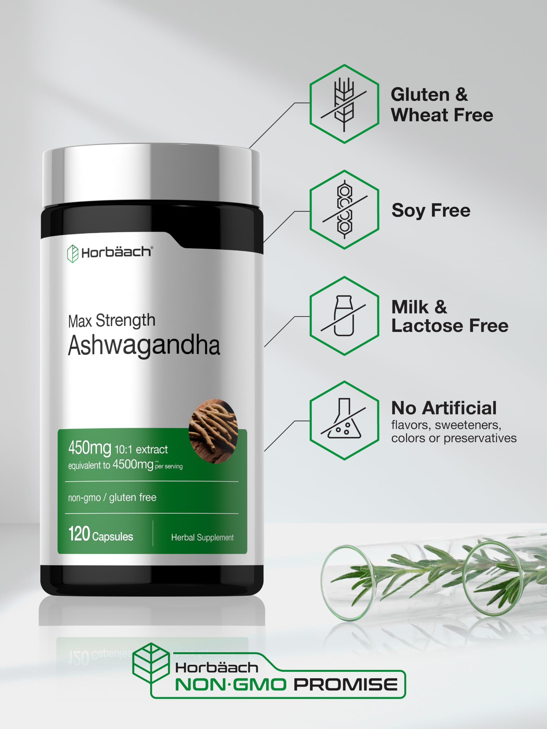 Horbäach Ashwagandha Supplement | Max Strength | 120 Capsules — Amazon image 5