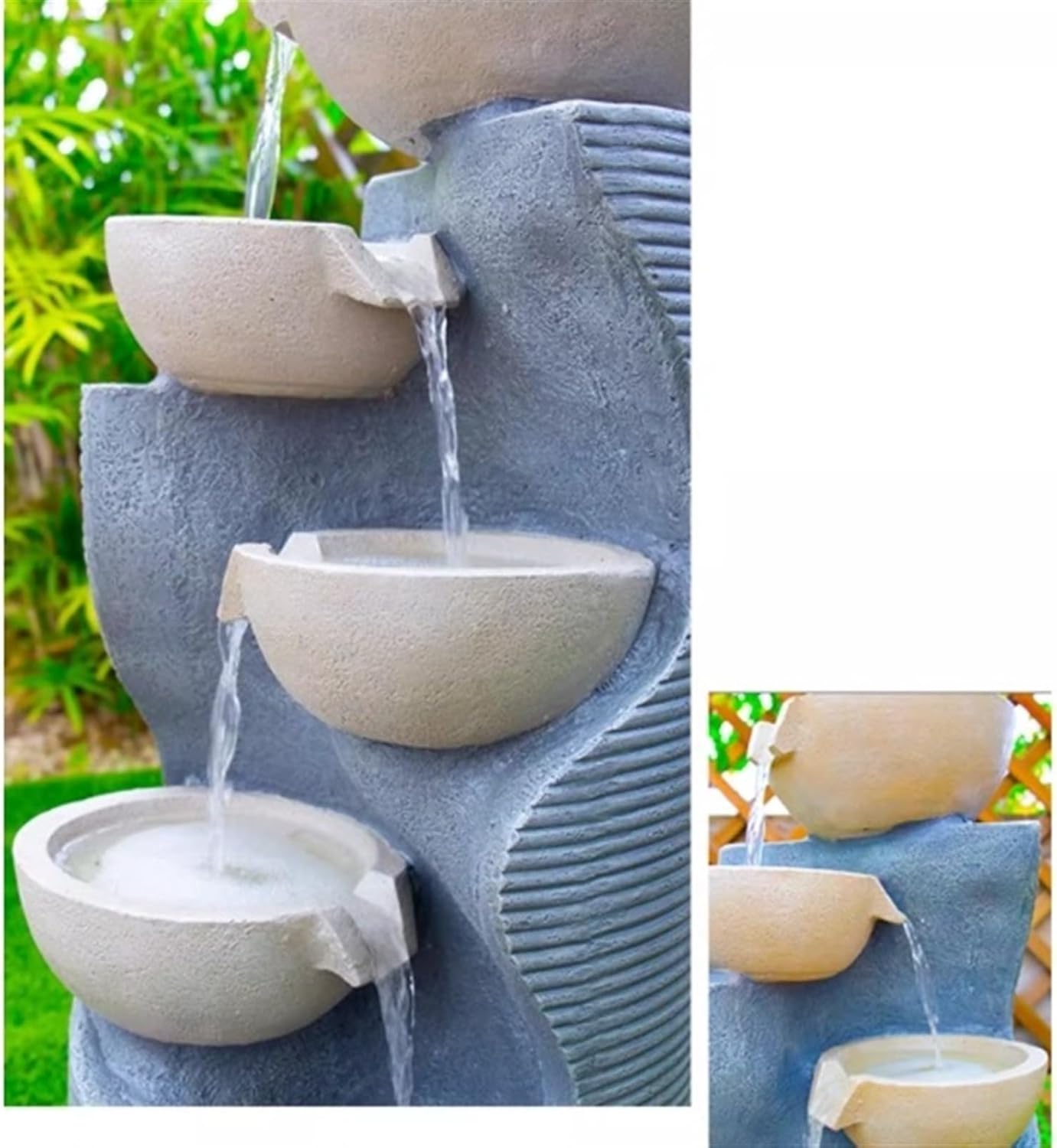 Modern Water Decoration, Fountain Decoration, Balcony Garden Outdoor Garden Home Floor Circulating Water Landscape Floor-Standing Fountains(L)