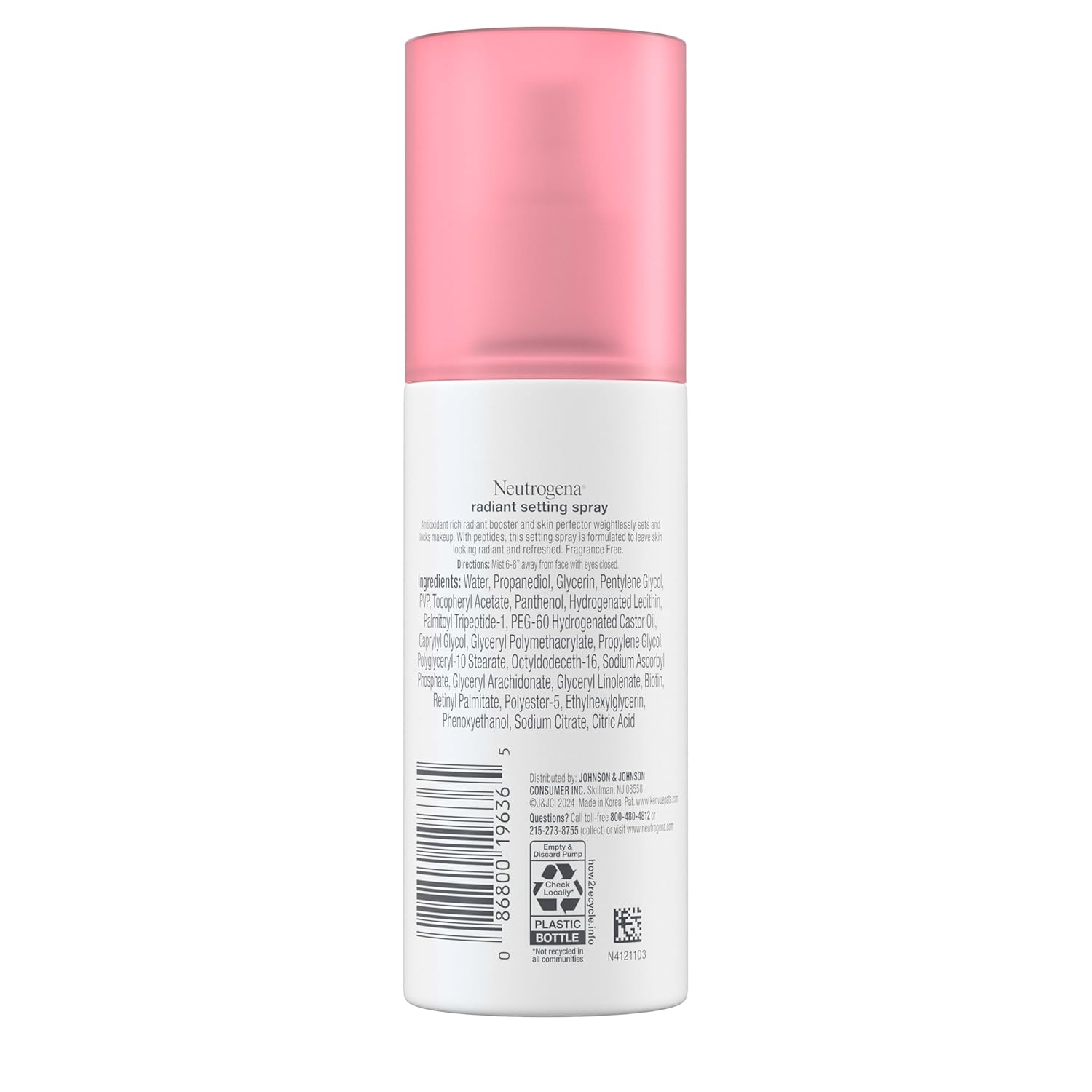 Neutrogena Healthy Skin Radiant Setting Spray, Long-Lasting Face Mist with Antioxidants & Pep-tides, Lightweight Hydrating Formula Locks Makeup for Glowing, Refreshed Skin, 3.4 fl. Oz - Image 9