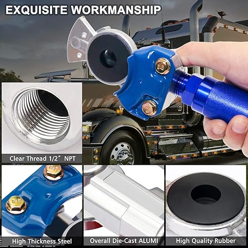 Miniatura 3 de KOOTANS Gladhand universal con sellos de mano Glad, Manos alegres de emergencia para semirremolques, remolques, manguera de aire, servicio de