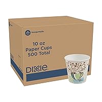 Vista 12 de Vaso térmico de papel, de 12 onzas con un diseño de café, de Dixie PerfecTouch 5342CD (Viene con 20 fundas aislantes y 50 vasos por funda), 500