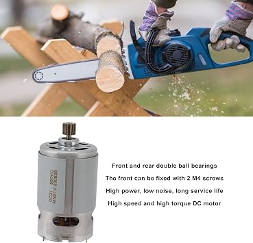 Gavigain Single Hand Saw 550 Motor,21V 14 Teeth 18000rpm Electric Saw Motor for Lithium Electric Drills Electric Screwdrivers Machine Tools
