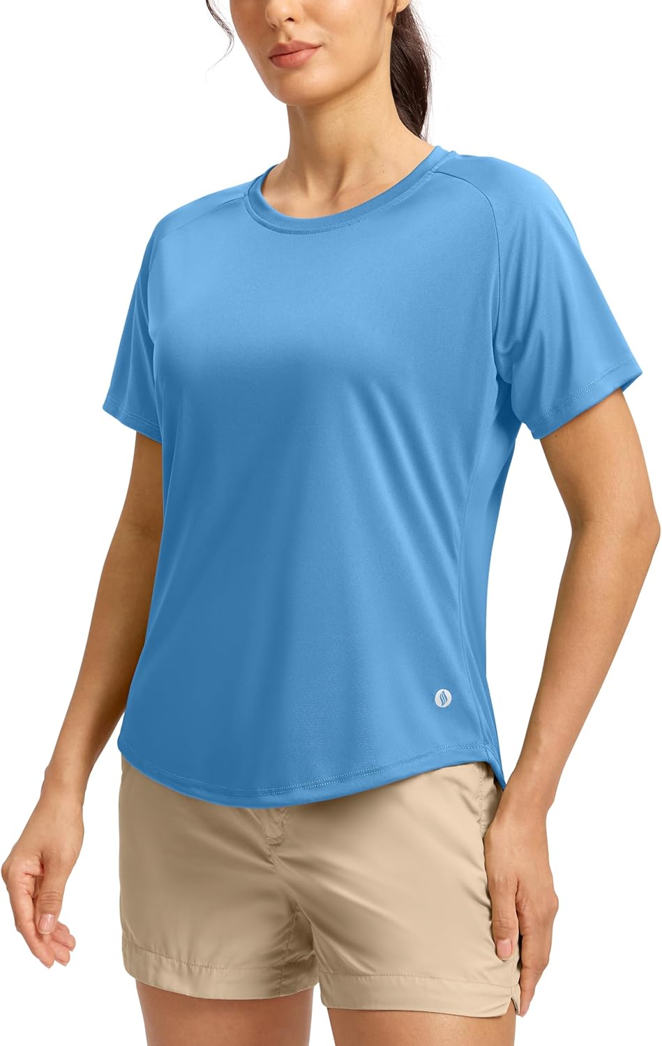 SANTINY Women's Short Sleeve Shirts UPF 50+ Sun Protection Moisture Wicking T-Shirts Hiking Athletic Workout Tops for Women