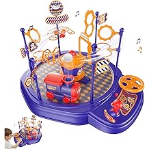 STEM Toys Science Electric Train Set Game Table for Kids & Adults, Floating Ball Science Toy with Adjustable Airflow, Music & Lights, Hand-Eye Coordination & Focus Training Board Game, Ages 613+