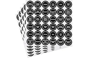 Removable Kitchen Pantry Spice Jar Labels for Food Containers