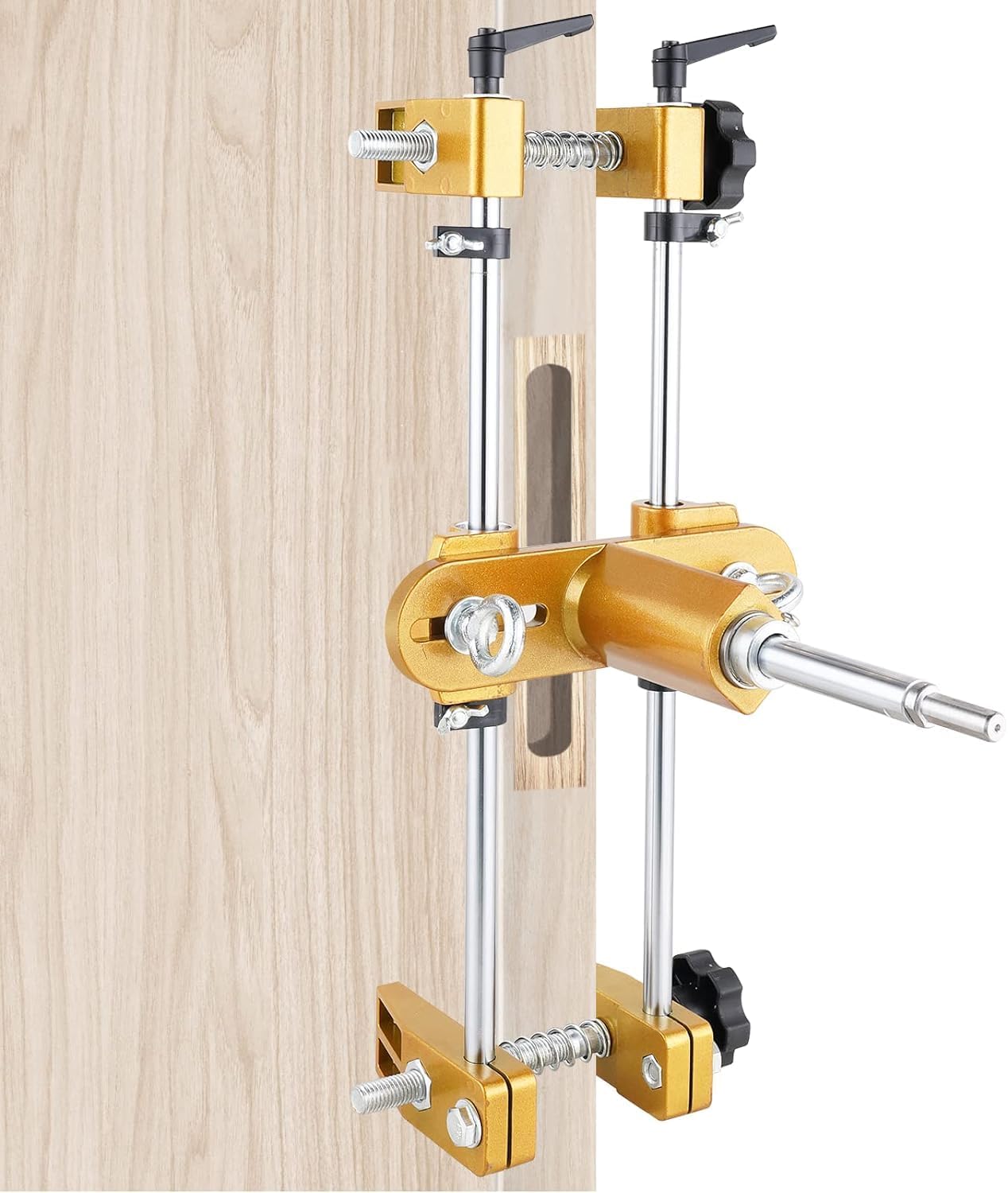 Door Lock Hole Opener Kit Updated Advanced Mortise Lock Install Jig for Wooden Doors,Door Lock Installation Kit Mortising Machine Mortise Jig with 3 Drill Bit - SOLTAIREJACO