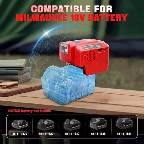 Miniatura 2 de 200 W para inversor de corriente Milwaukee, para cargador adaptador de batería Milwaukee M18B 18V, con salida de CA de 110 V y puerto USB, puerto