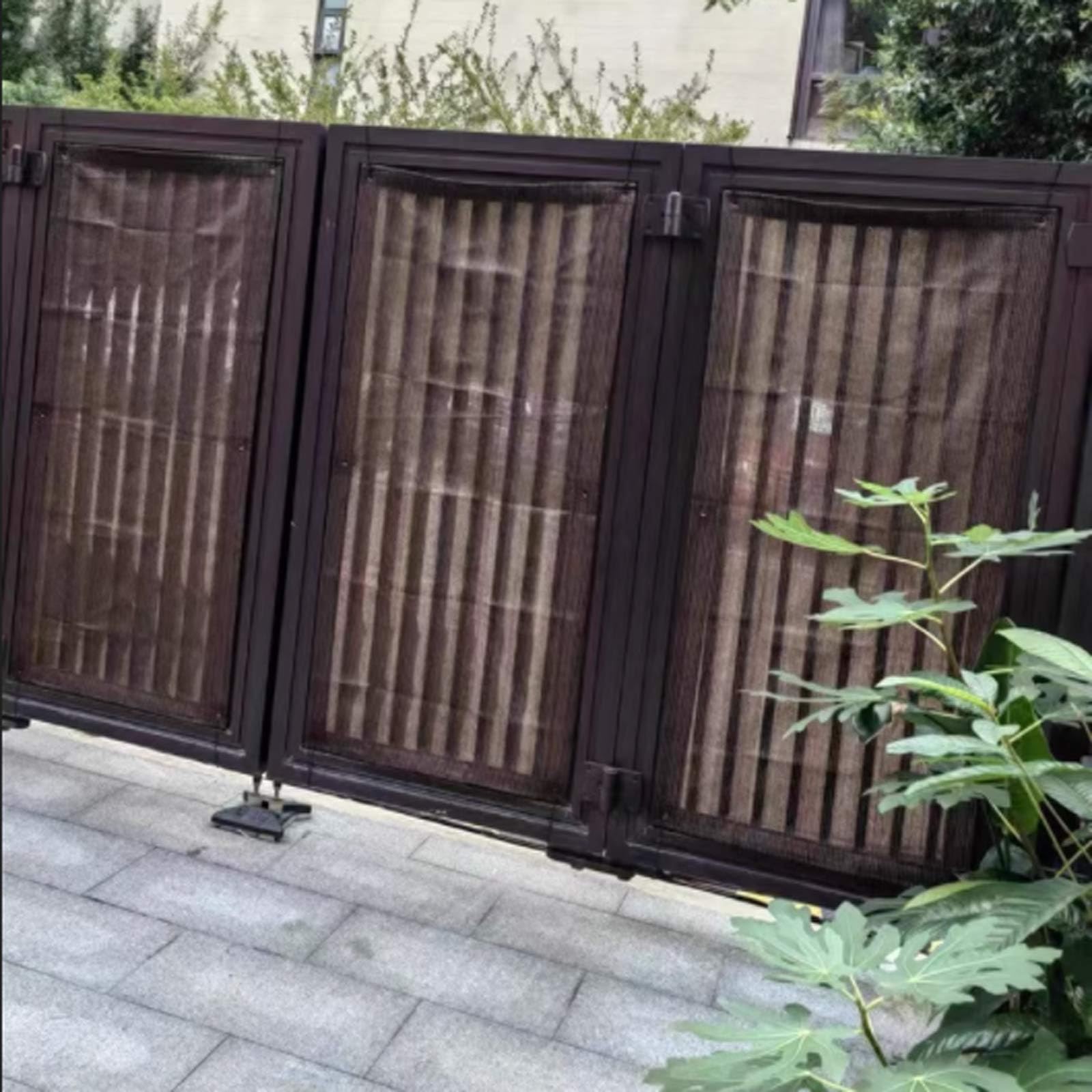 Filet Anti Chaleur Jardin Filet Brise Vent Agricole Tissu D'Ombrage Protection Solaire Coupe-Vent Résistant aux UV 95% pour Extérieur Jardin Terrass Balcon Marron