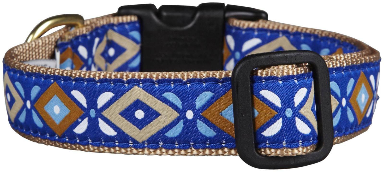 Up Country Aztec Blue Dog Collar - Small