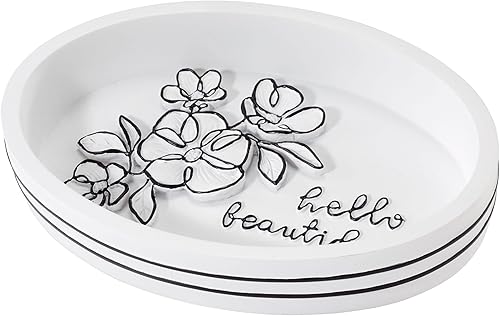 Miniatura 4 de Avanti Linens - Jabonera, artículos esenciales para el baño de invitados, decoración moderna del hogar (forrada con la colección Grace)