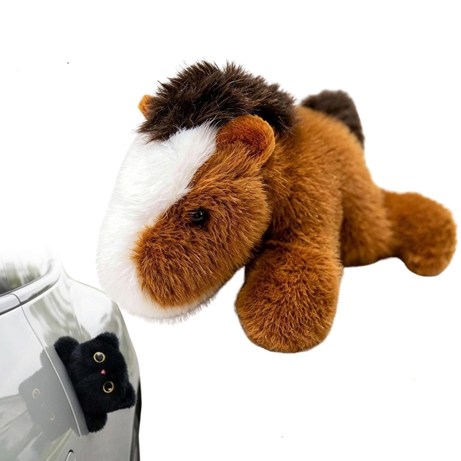Magnetic Kawaii Plush Cat Magnet Decor For Car Fridge Locker, Cute Stuffed Animal Gift For Cat Lovers(F)