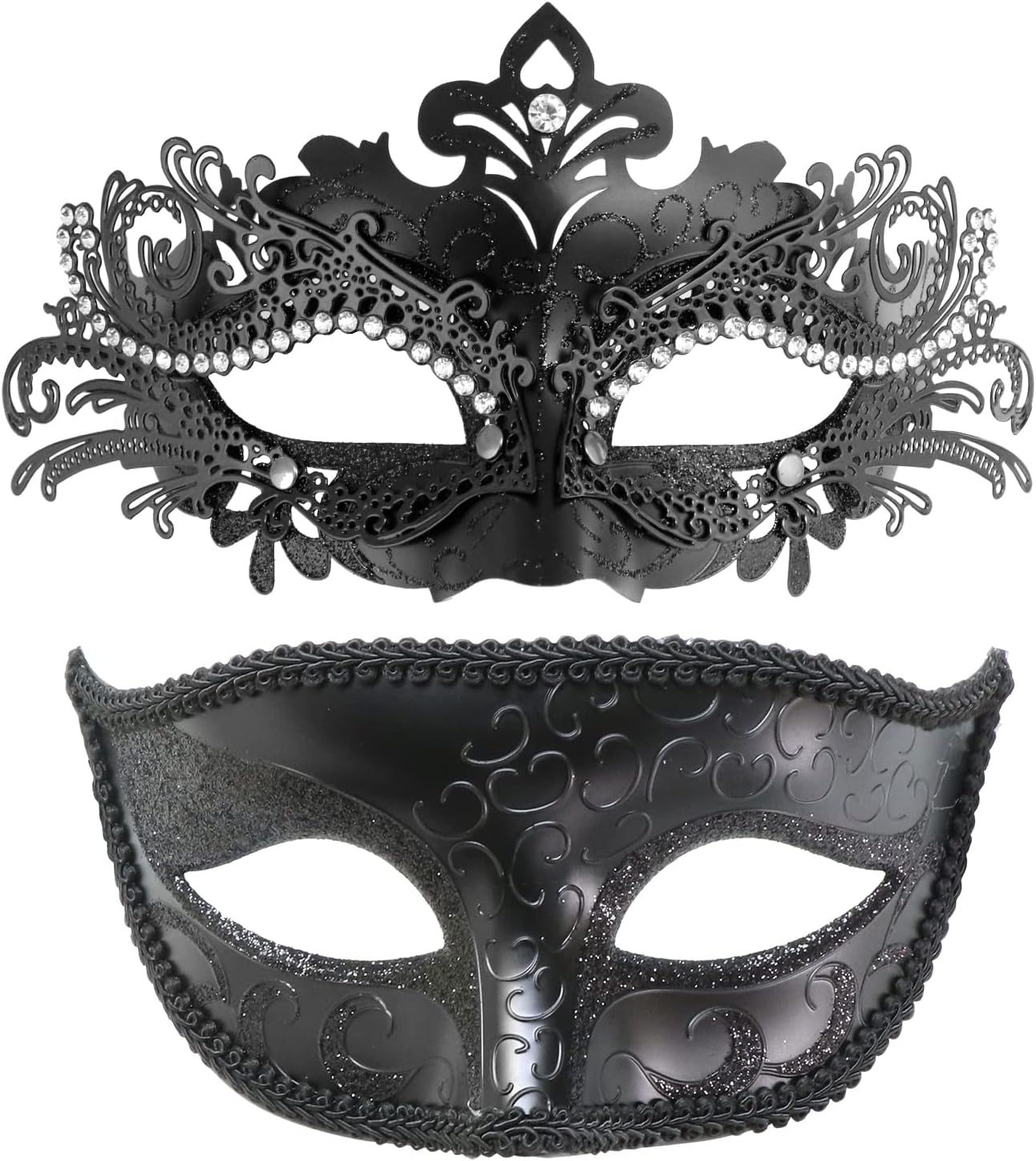 Coddsmz Couple Masquerade Mask Set - Venetian & Mardi Gras Mask for Women & Men