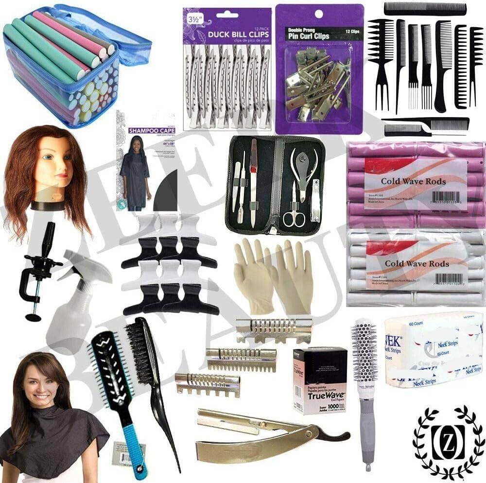 美容学校セット Amazon.com : Profession 20PCS Cosmetology Kit Hair School