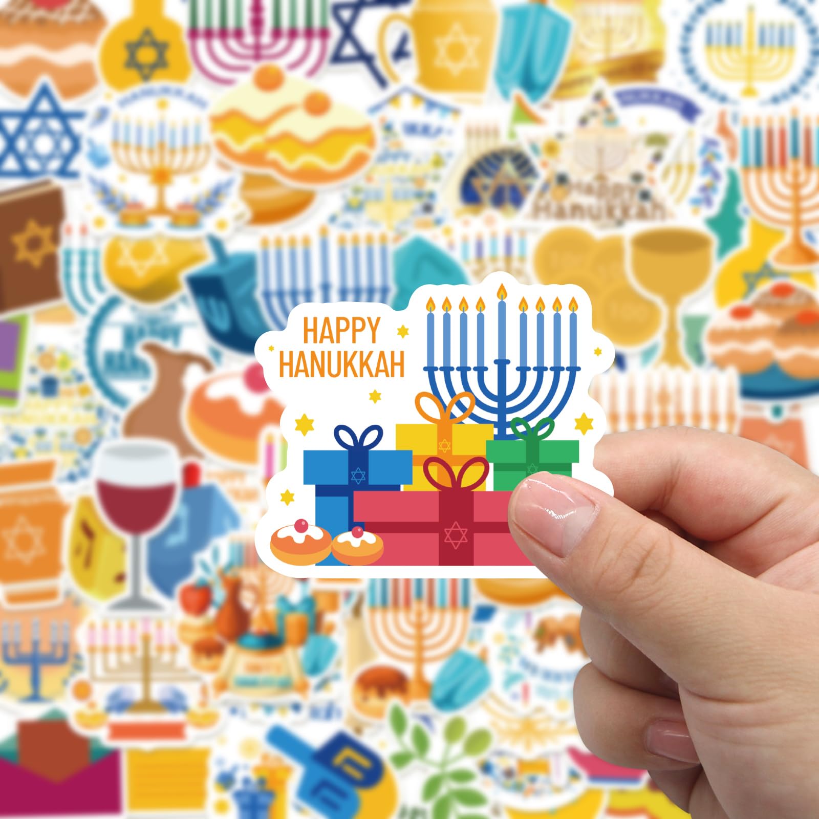 Funnlot Chanukkah Sticker – 30 Bögen Mit Fröhlichen Motiven Für Kinder & Deko