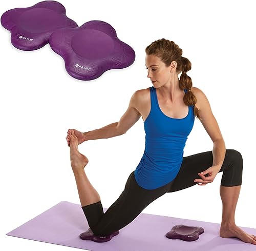 Miniatura 8 de Gaiam - Rodilleras de yoga (juego de 2) - Accesorios y accesorios de yoga para mujeres/hombres, almohadillas para rodillas y codos para fitness,