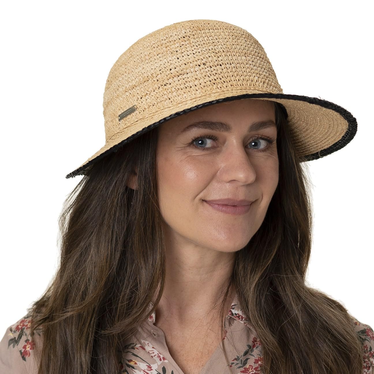 Seeberger Tascova, cappello di paglia estivo, da donna, da giardino, da spiaggia, da donna, con paralume primavera-estate, taglia unica, marrone