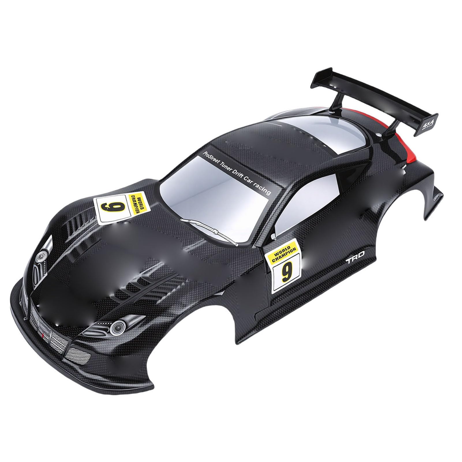 Carrocería Precortada Para Coche RC A Escala 1/10 | Distancia Entre Ejes 26 Cm | Pintada Y De PVC Resistente | Fácil Instalación Para Modificación