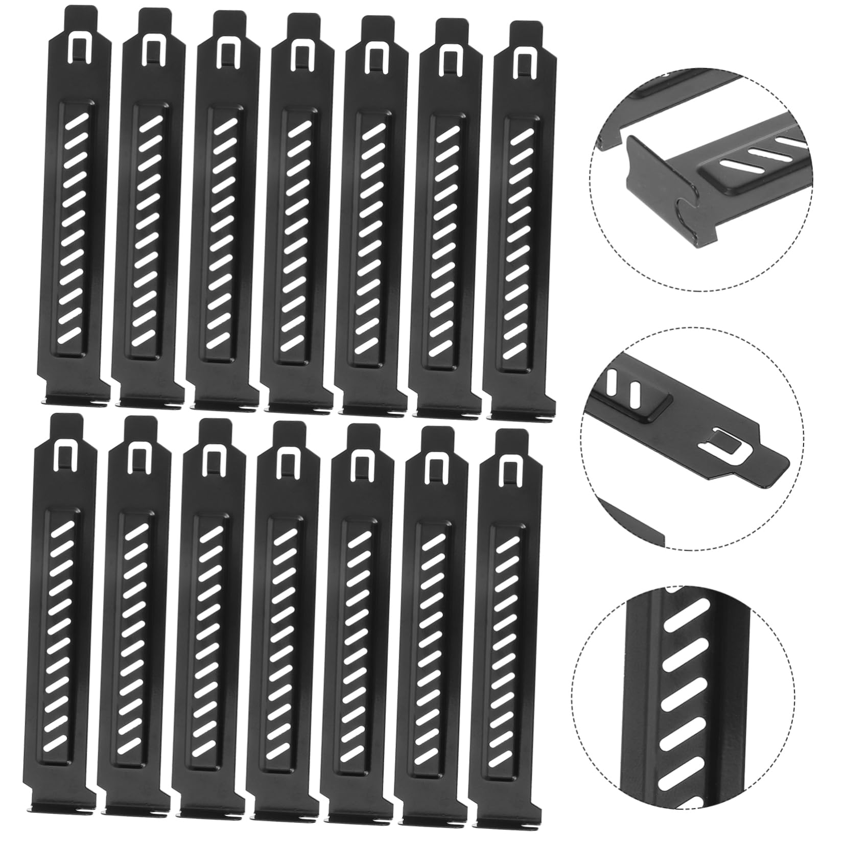 4 Set Piastra Copertura Pci Inossidabile Per Computer Design Con Inclinati Per Dissipazione Calore E Protezione Polvere Compatibile Con Case Standard E Full Profile 20 Pezzi*4