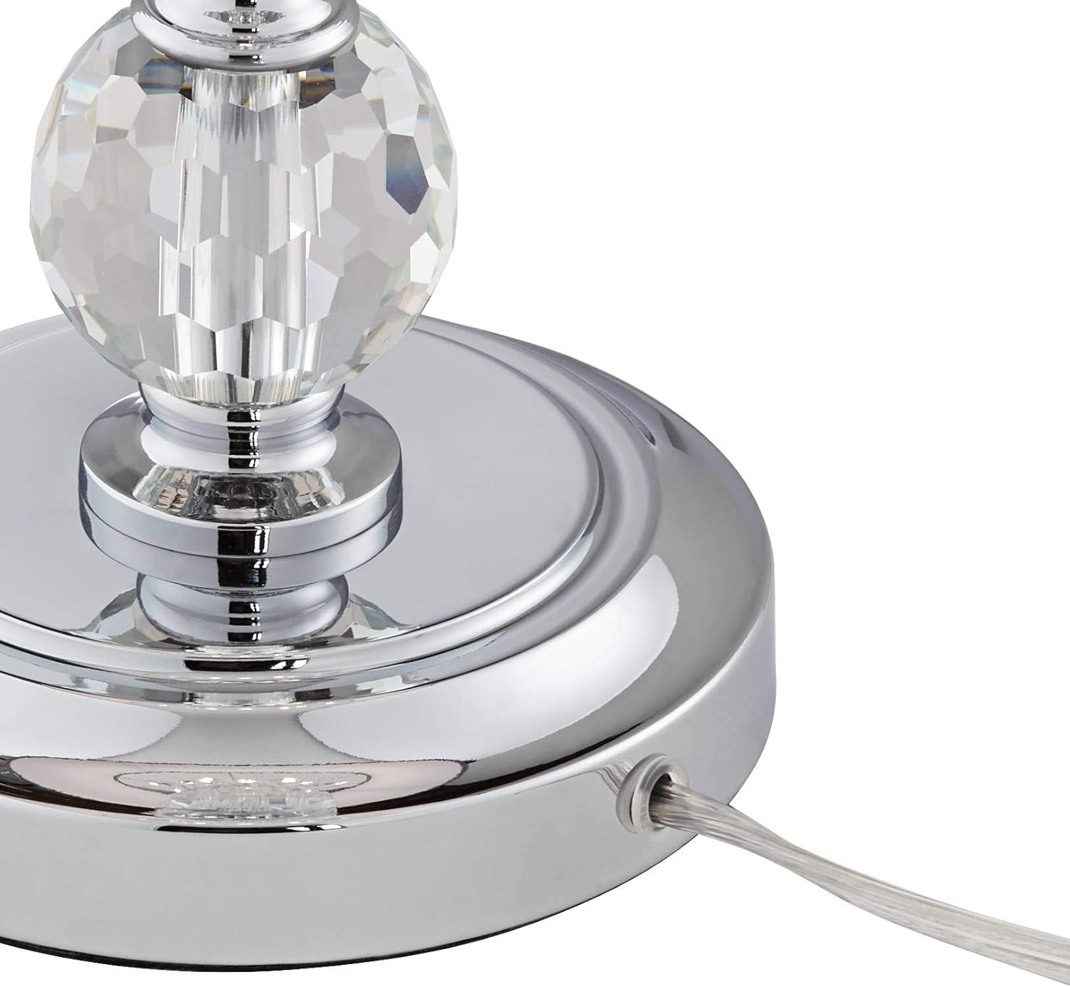 Vienna Full Spectrum Olivia 28 1/4" Tall Traditional Glam Luxury End Table Lamp Clear Crystal Single Gray Shade Living Room Bedroom Bedside Nightstand House Office Home Reading Kitchen Entryway