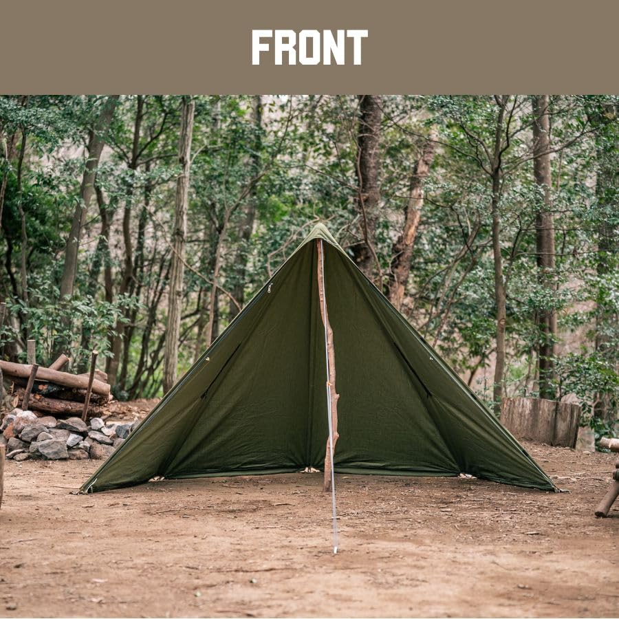 Amazon | 【CAMPLUS】ミリタリースタイルテント ソロテント ワンポール