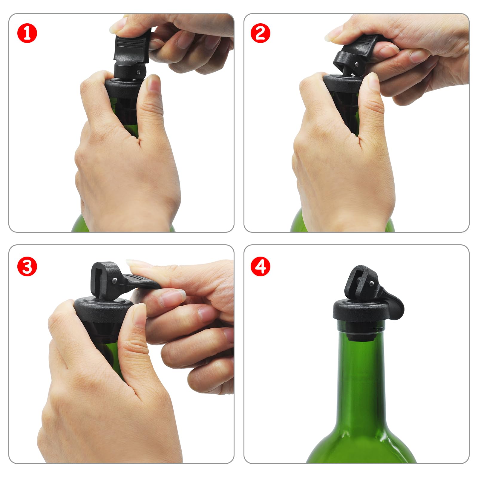 JINTANG 8 PCS flaschenverschluss universal,Hebel Bier Weinverschlüsse Auslaufsicher,flaschenverschlüsse,Vakuumverschluss Hält Wein Frisch Wiederverwendbar Stopfen für Bier,Wein,Champagner Küche, Haushalt & Wohnen
