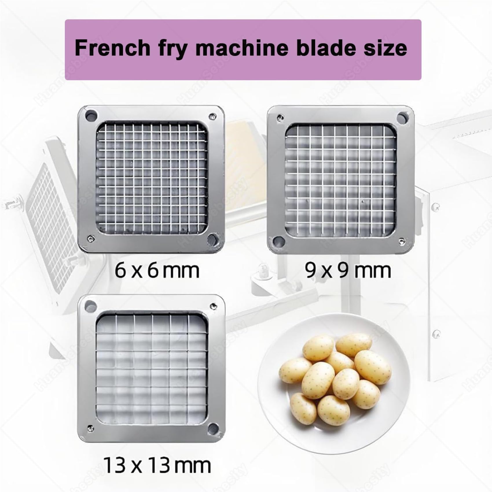 Coupe-Frites Automatique, Machine à Frites électrique de 60 W avec 3 Lames pour Usage Commercial et Domestique, trancheuse à légumes Haute Performance