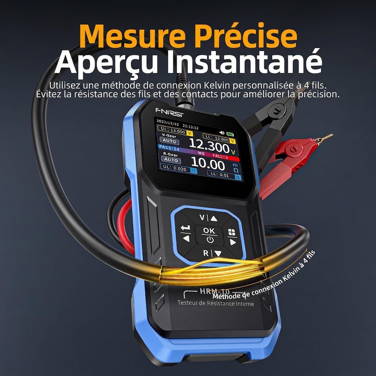 HRM-10 Internal Resistance Tester 100V 200Ω Battery Tester Numérique