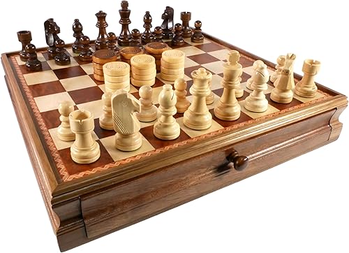 Worldwise Imports - Juego de ajedrez de madera con baúl