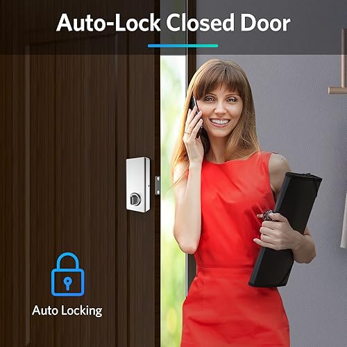 Miniatura 5 de Keyless Entry Door Lock, Smart Deadbolt Lock with Bluetooth App, Electronic Keypad, IC Card, Spare Keys, Security Waterproof Smart Lock Easy Install