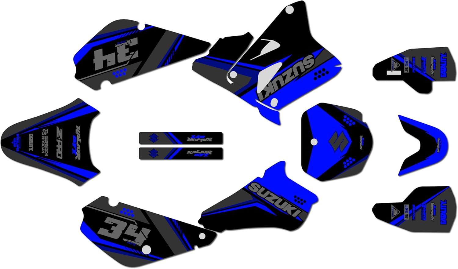 Graphics Kit for Suzuki RM85 (2001+) ICON Series Yellow-Shift 9 Mil - Easy Go - Dirt Pit Bike Motorcycle Stickers, Dirtbike Racing Automotive Decal Motocross Accessories no-Plastics