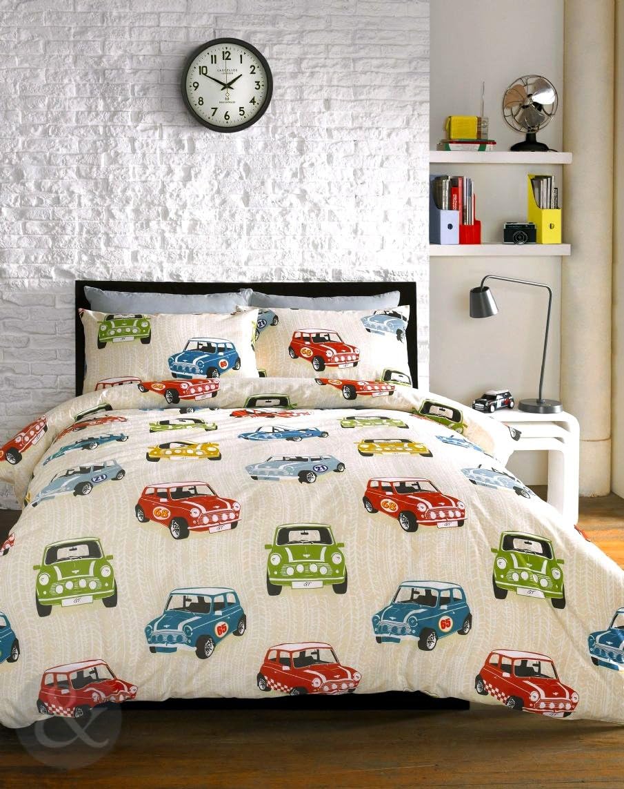 Bedding Mini Cooper Duvet Cover Set, King, Multicolour