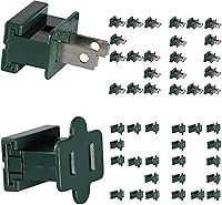 Vista 8 de SPT-1 Vampire Plugs 20 piezas Negro – Enchufe deslizante hembra y macho, enchufe eléctrico de repuesto para luces de decoración de Navidad