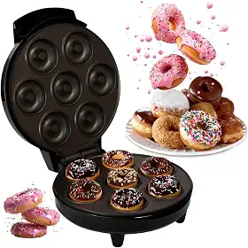 Mini Máquina De Fazer Donuts Onyon Rosquinhas 7 Furos 110v Preto