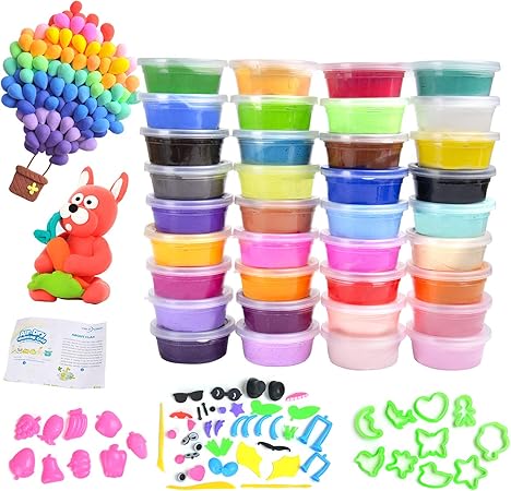 Amazon Co Jp Pala Perra マジック粘土 24色 子供用 Hobbies