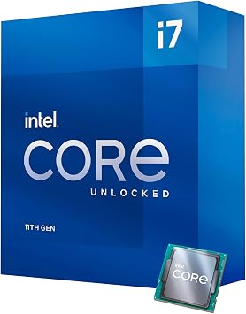 Intel CoreTM i7-11700K Desktop Processor 8 Cores up to 5.0 GHz Unlocked LGA1200 (Intel 500 Series & Select 400 Series Chipset) 125W