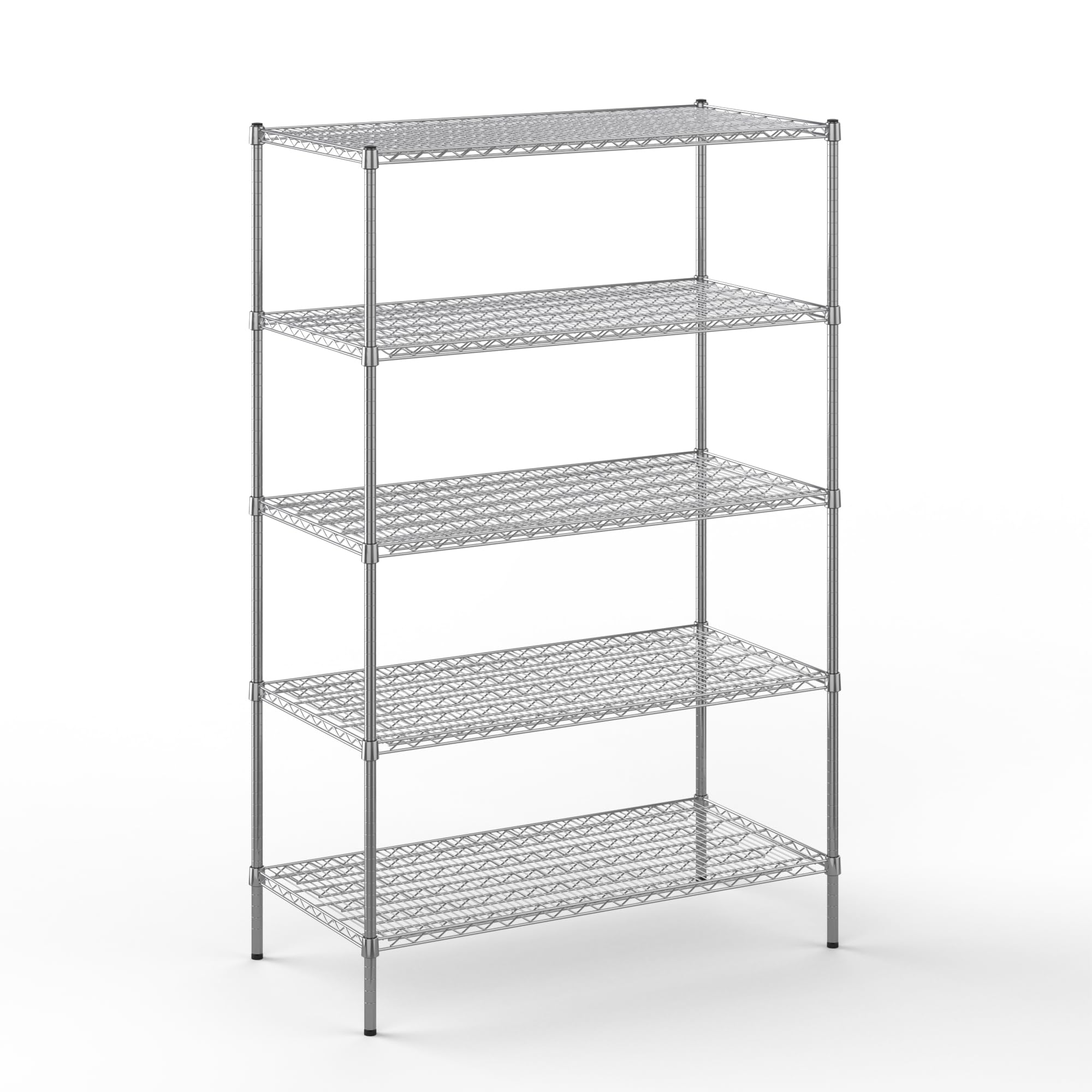 24" Deep x 48" Wide x 74" Height Wire Shelving Kit | 5-Tier | NSF Commercial Storage Rack Unit
