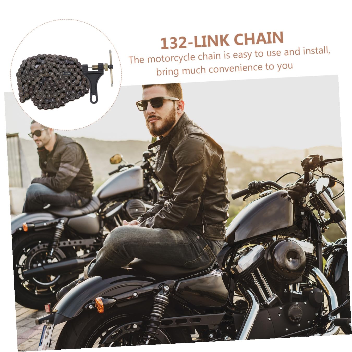 Motorradkette Glieder Offroad Kette mit Kettennieter Langlebig Rostbeständig Ersatz für Dirt Bike Geländemotorrad Teile
