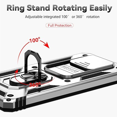 Miniatura 31 de Asuwish Funda de teléfono para Xiaomi Poco X3 Pro/PocoX3 NFC/Poco X3 con cubierta de cámara deslizante Protector de pantalla de vidrio templado