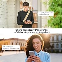 Vista 6 de WELOCK Cerradura Inteligente WiFi para Puerta, Perilla de Entrada sin Llave 5 en 1 con Seguridad de Bloqueo Automático, Control de Aplicación