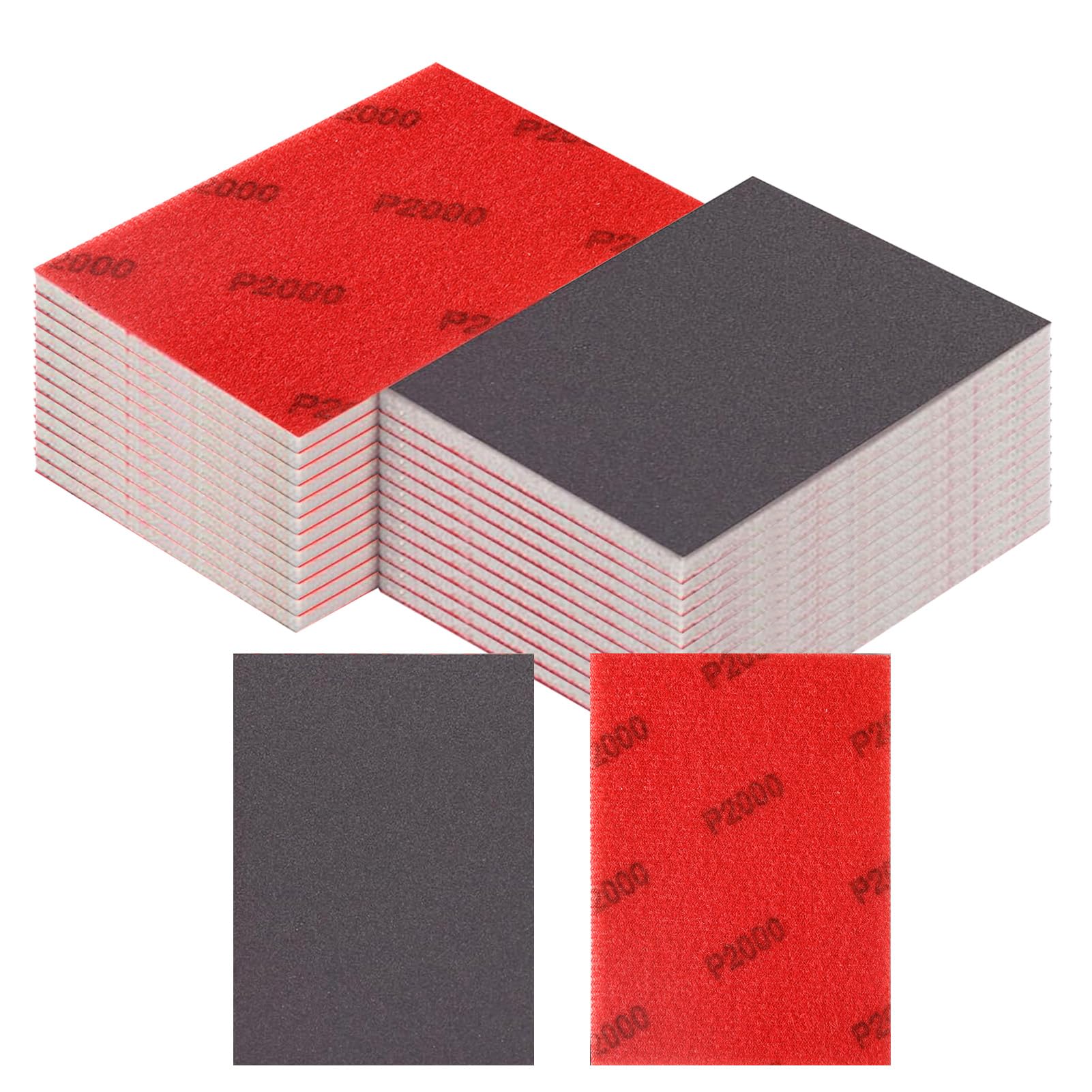 24 Pcs Foam Sanding Pads Set, 180-3000 Grit Flexible Sanding Sponge with 12 Different Specifications, Wet and Dry Sandpaper for Wood, Metal and Furniture Polishing
