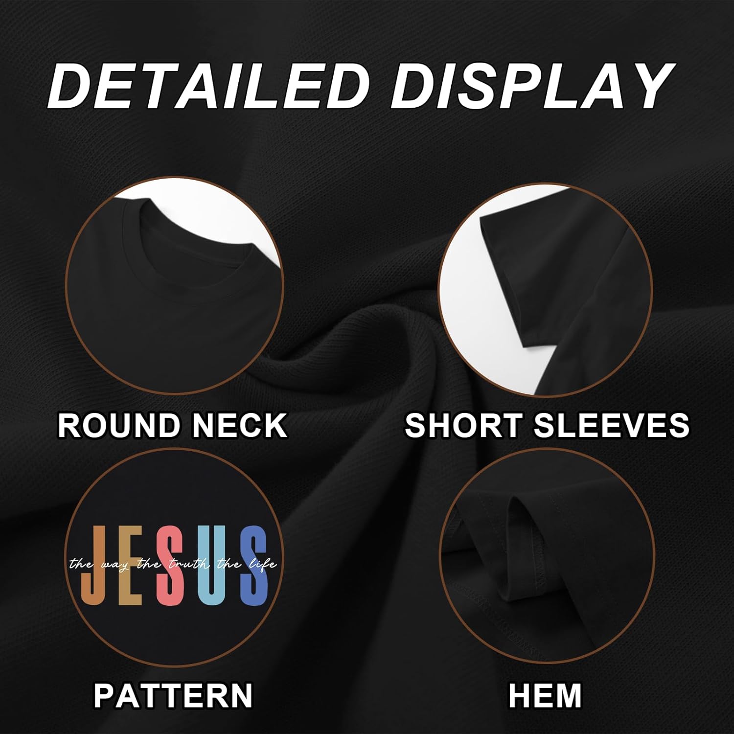 KEEVICI Jesus Christian T Shirts for Women Religious Sayings Faith Shirt Inspirational Tshirts Bible Verse Graphic Cotton Tee - Image 6