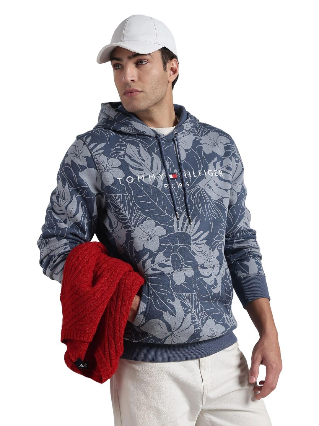 Printed Regular Fit Cotton Sweatshirt-image-1