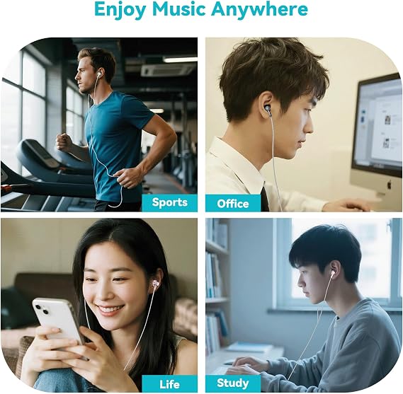 NICEHCK StringSnow Wired Earbuds, 10mm Dynamic Driver PEEK PU LCP Diaphragm HiFi in-Ear Headphones for iPad, Laptop, MP3, Android Fits All 3.5mm Jack Device (Green 3.5mm No Mic)