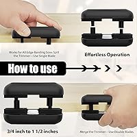 Vista 5 de Recortadora de bandas de doble borde con cuchillas de carburo de tungsteno (negro)