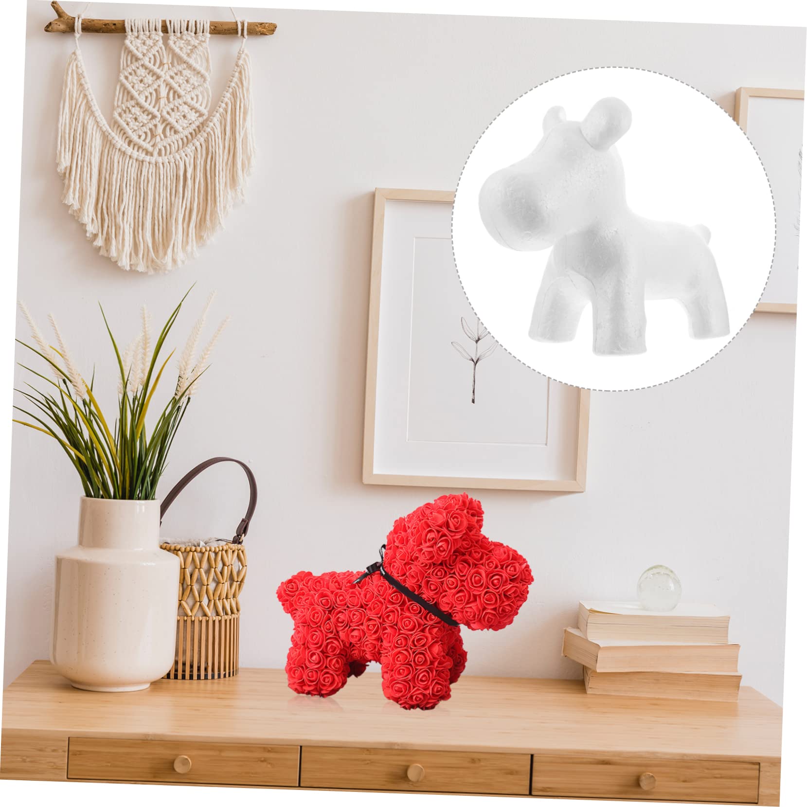 DIY Foam Ornament Model Bunny Decorations Christmas Decor Bunny Figurine Foam Ball Wedding Puppy Ornament Paper Mache Animals for Crafts Puppy Mold Modelling DIY Craft 3D - Image 3