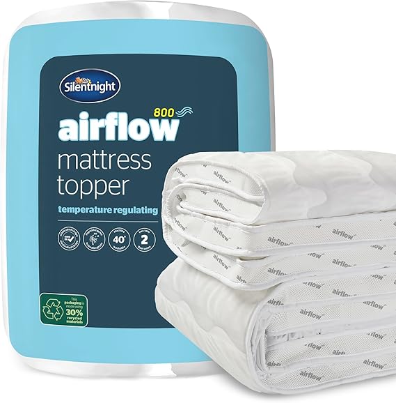 Silentnight Airflow 800 King Mattress Topper Extra Thick Deep Fitted