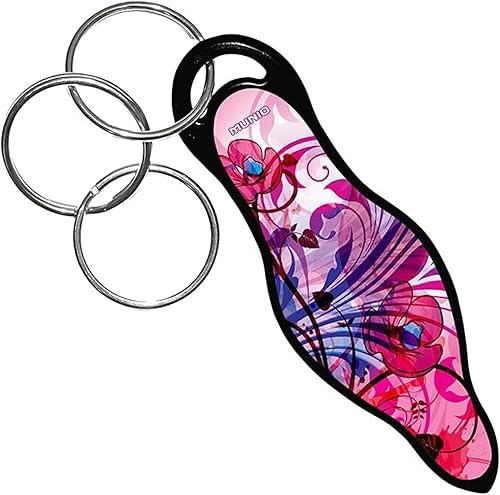 Miniatura 14 de MUNIO Llavero de autodefensa, elegante y portátil, herramienta de seguridad para mujeres y hombres, no letal, aprobado por la TSA, fabricado en Flor