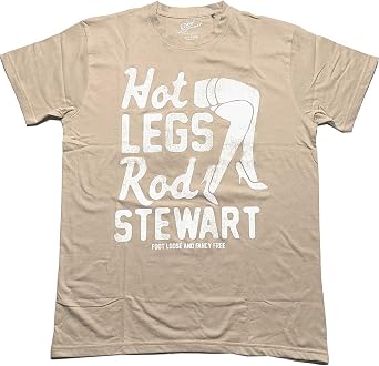 Rod Stewart T-Shirt Hot Legs Logo Nue Official Unisex Sand