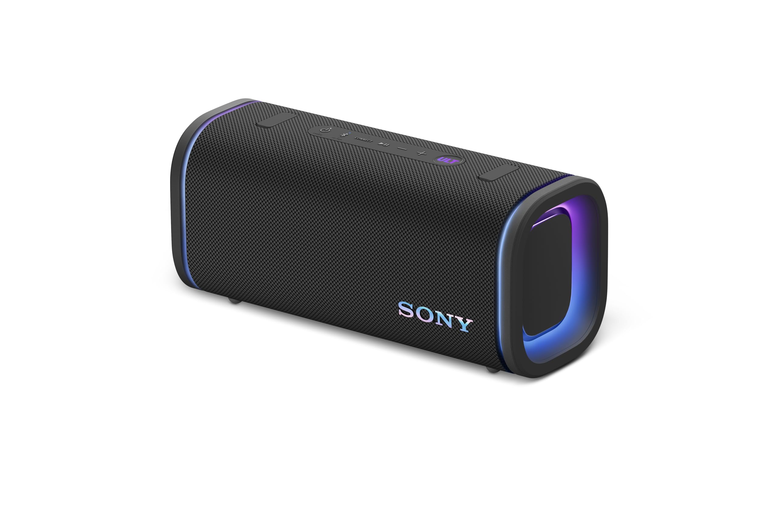 Sony ULT FIELD 5 - Potente speaker portatile Bluetooth, batteria da 25 ore, 2 modalità ULT POWER SOUND, IP67, impermeabile, antipolvere, 360 luci, tracolla staccabile, compatto - Nero